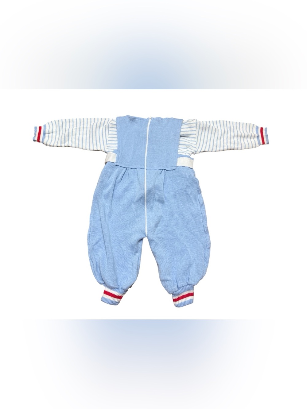 Vintage 90s Train Appliqué Overalls and Shirt Matching Set Boys Size 18 Months - Picture 2 of 8